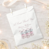 フランスのMacaron A Sweet 感謝してい You Baby Shower フェイバーバッグ (クリップ留めされた状態)