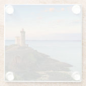 フランスのMinouの灯台 ガラスコースター (裏面)