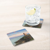 フランスのMinouの灯台 スクエアペーパーコースター (インサイチュ)