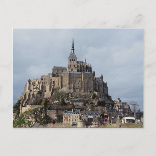 フランスのMont St. Michel ポストカード (正面)