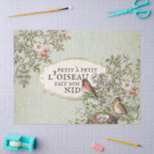 フランスのProverb鳥の巣バラヴィンテージ分離 薄葉紙 (クラフト)