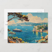 フランスのRiviera,フランスアールデコ旅行 ポストカード (正面/裏面)