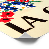 フランスのriviera、bikini girl onビーチ、フランス ポスター (角)