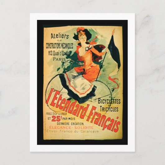 'フランスのThe Standard'，ポスタ広告ー'食べs  ポストカード (正面)