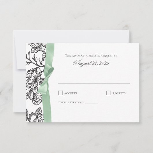 フランスのToileおよびSage Bow応答 出欠カード (正面)