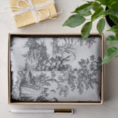 フランスのtoile de jouy黒と白の切り離 薄葉紙 (ギフト)