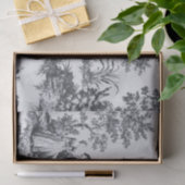 フランスのtoile de jouy黒と白の切り離 薄葉紙 (ギフト)