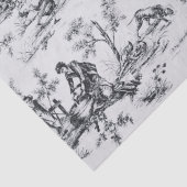 フランスのtoile de jouy黒と白の切り離 薄葉紙 (詳細)