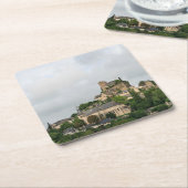 フランスのTurenneの村 スクエアペーパーコースター (アングル)