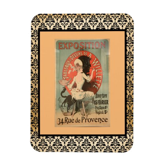 フランスのWillette Exposition マグネット (縦)