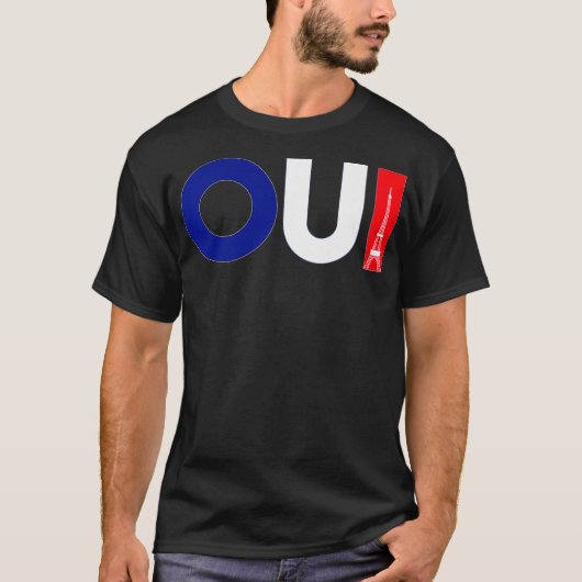 フランスのWord Oui意味Yesおもしろいフランスの先生G Tシャツ (正面)