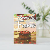 フランスへの旅 トラベルポスター ポストカード (スタンド正面)