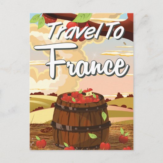 フランスへの旅 トラベルポスター ポストカード (正面)