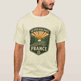 フランスへの開放的な道 Tシャツ