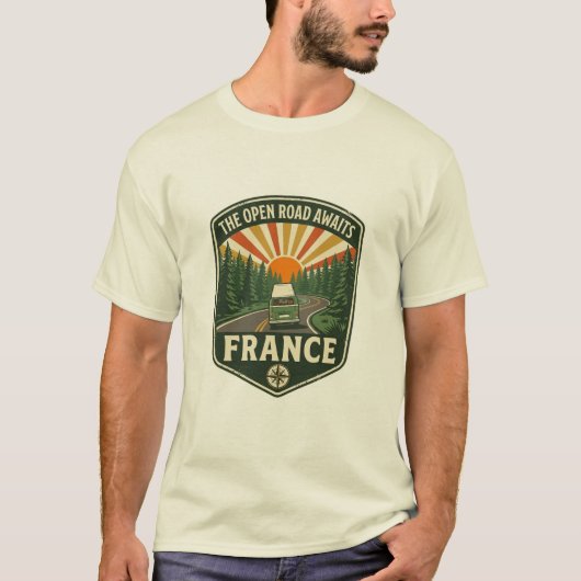 フランスへの開放的な道 Tシャツ (正面)