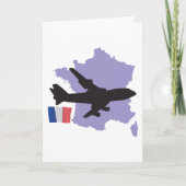 フランスへ飛ぶ カード (正面)