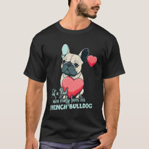 フランスを愛するハートバルーンパパを持つフランス人 Tシャツ