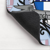 フランスアメリカの盾の旗 マウスパッド (コーナー)