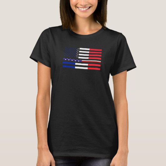 フランスアメリカンフランスのフランス Tシャツ (正面)
