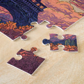 フランスイラストレーショントラベルアートヴィンテージ ジグソーパズル (側面)