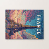 フランスイラストレーショントラベルアートヴィンテージ ジグソーパズル (横)