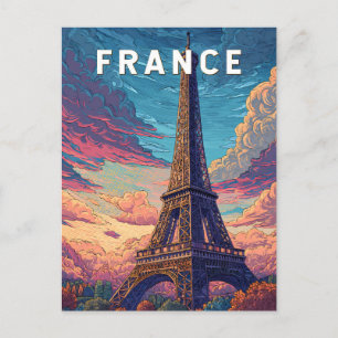 フランスイラストレーショントラベルアートヴィンテージ ポストカード