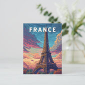 フランスイラストレーショントラベルアートヴィンテージ ポストカード (スタンド正面)