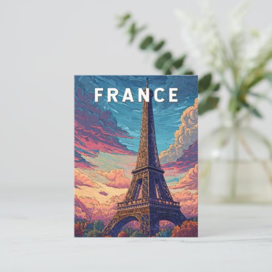 フランスイラストレーショントラベルアートヴィンテージ ポストカード (スタンド正面)