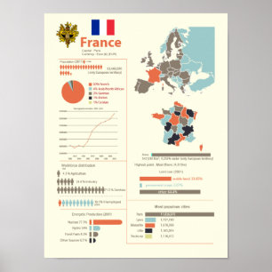 フランスインフォグラフィック ポスター