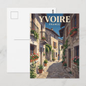 フランスイヴォワールの路地 ポストカード (正面/裏面)