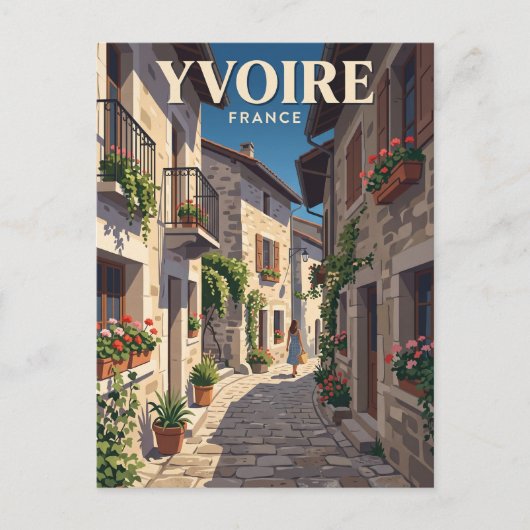 フランスイヴォワールの路地 ポストカード (正面)