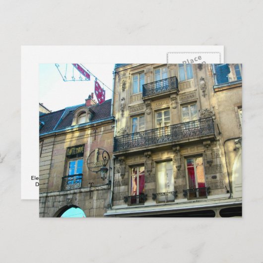 フランスエレガントブルゴーニュ,ディジョンの建物1 ポストカード (正面/裏面)