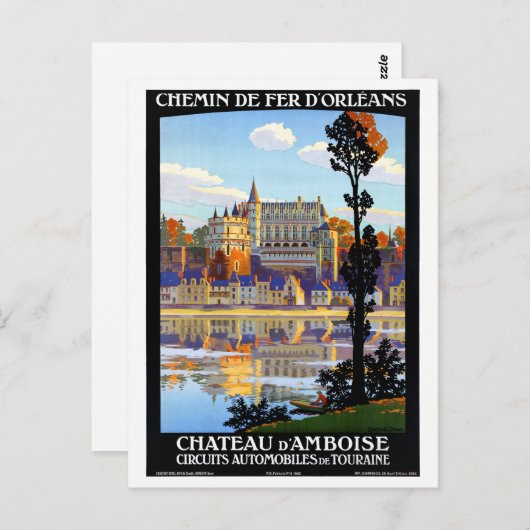 フランスオーリンズ、ヴィンテージ旅行のポスターを復元 ポストカード (正面/裏面)