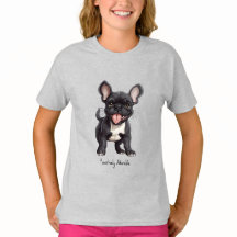 🐶フランスカスタム文字で子犬