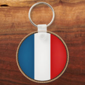 フランスカッコいい国旗のシール キーホルダー (正面)