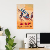 フランスグランプリランスゲュー1938モーターレース ポスター (ホームオフィス)