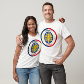 フランスコートオブアームズ円形 Tシャツ (ユニセックス)