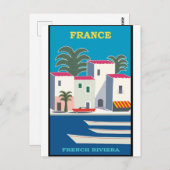 フランスコートDアズールヴィンテージ旅行はがき ポストカード (正面/裏面)