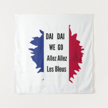 フランスサッカーの誇り Allez Les Bleus ウォールタペストリー