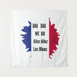 フランスサッカーの誇り Allez Les Bleus ウォールタペストリー
