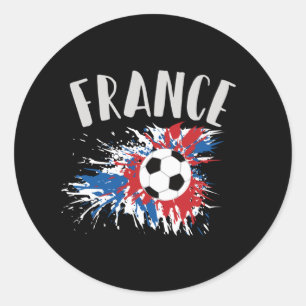 フランスサッカーボグランジール国旗 ラウンドシール