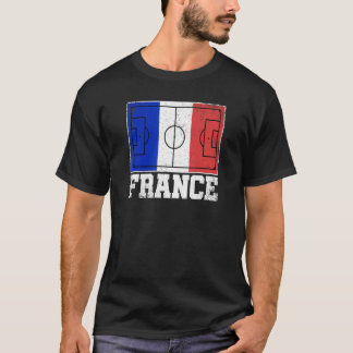 フランスサッカー野戦国旗のフランスのプライド Tシャツ