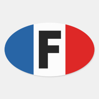 フランステッカー 楕円形シール