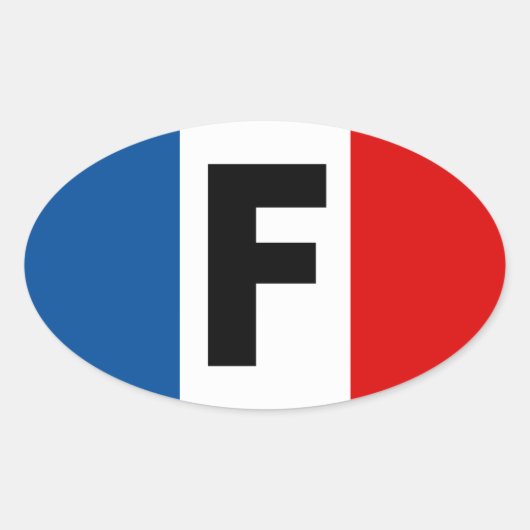 フランステッカー 楕円形シール (正面)