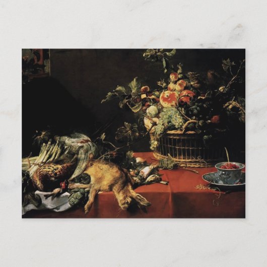 フランスナイダー – まだ果物のバスケットと生活,ゲーム ポストカード (正面)