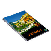 フランスノルマンディヴィンテージ旅行ポスター復元 ノートブック (右側)