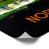 フランスノルマンディヴィンテージ旅行ポスター復元 ポスター (角)