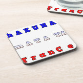 フランスハクナマタタブルーホワイトレッドユニティカラーT コースター (左側)