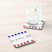 フランスハクナマタタブルーホワイトレッドユニティカラーT コースター (右側)