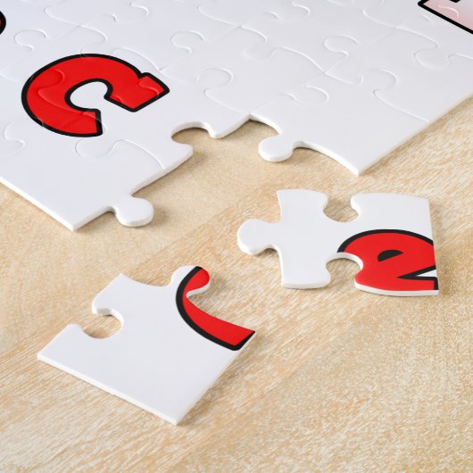 フランスハクナマタタブルーホワイトレッドユニティカラーT ジグソーパズル (側面)